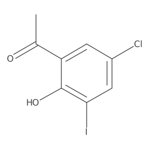1-(5-Chloro-2-hydroxy-3-iodophenyl)ethan-1-one结构式