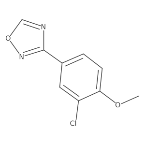 3-(3-Chloro-4-methoxyphenyl)-1,2,4-oxadiazole结构式