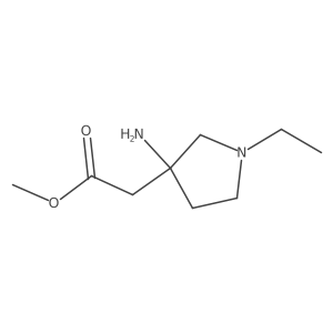 Methyl 2-(3-amino-1-ethylpyrrolidin-3-yl)acetate Structure