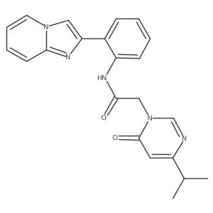 N-(2-(imidazo[1,2-a]pyridin-2-yl)phenyl)-2-(4-isopropyl-6-oxopyrimidin-1(6H)-yl)acetamide结构式