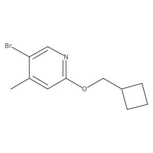 5-Bromo-2-(cyclobutylmethoxy)-4-methylpyridine Structure