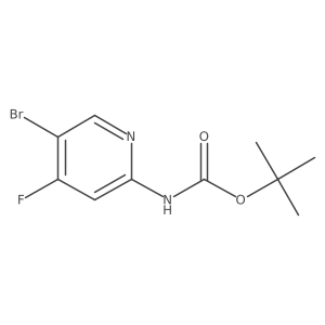tert-butyl N-(5-bromo-4-fluoropyridin-2-yl)carbamate结构式