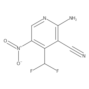 2-Amino-4-(difluoromethyl)-5-nitronicotinonitrile结构式