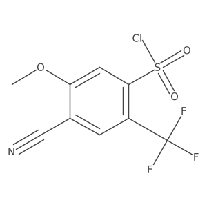 4-Cyano-5-methoxy-2-(trifluoromethyl)benzenesulfonyl chloride Structure