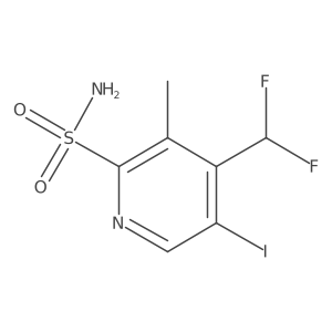 4-(Difluoromethyl)-5-iodo-3-methylpyridine-2-sulfonamide Structure