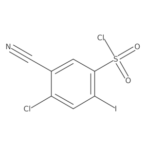 4-Chloro-5-cyano-2-iodobenzene-1-sulfonyl chloride结构式
