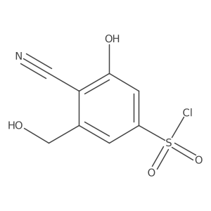 4-Cyano-3-hydroxy-5-(hydroxymethyl)benzene-1-sulfonyl chloride Structure