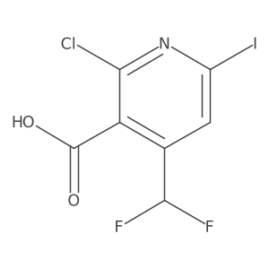 2-Chloro-4-(difluoromethyl)-6-iodonicotinic acid Structure