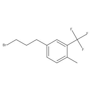 4-(3-Bromopropyl)-1-methyl-2-(trifluoromethyl)benzene Structure