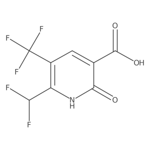 2-(Difluoromethyl)-6-hydroxy-3-(trifluoromethyl)pyridine-5-carboxylic acid Structure