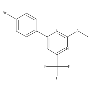 6-(4-Bromophenyl)-2-methylthio-4-(trifluoromethyl)pyrimidine Structure