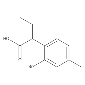 2-(2-Bromo-4-methylphenyl)butanoic acid Structure