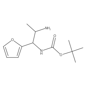 Tert-butyl N-[2-amino-1-(furan-2-yl)propyl]carbamate Structure