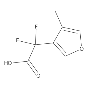2,2-Difluoro-2-(4-methylfuran-3-yl)acetic acid结构式
