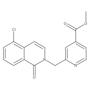 methyl 2-((5-chloro-1-oxoisoquinolin-2(1H)-yl)methyl)isonicotinate Structure