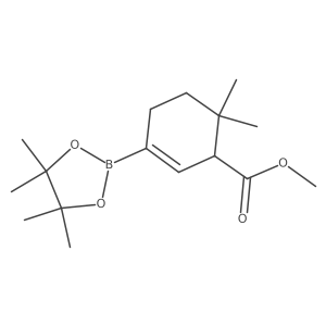 Methyl (R)-6,6-dimethyl-3-(4,4,5,5-tetramethyl-1,3,2-dioxaborolan-2-yl)cyclohex-2-ene-1-carboxylate Structure
