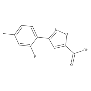 3-(2-Fluoro-4-methylphenyl)-1,2-oxazole-5-carboxylic acid Structure