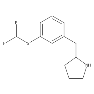 2-({3-[(Difluoromethyl)sulfanyl]phenyl}methyl)pyrrolidine结构式