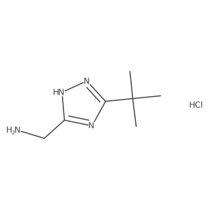 (5-tert-butyl-1H-1,2,4-triazol-3-yl)methanamine hydrochloride Structure