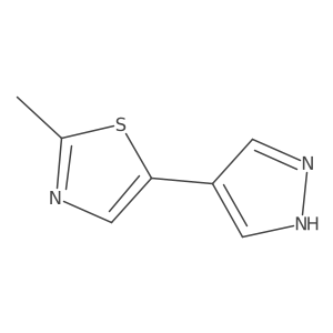 2-Methyl-5-(1H-pyrazol-4-yl)thiazole结构式