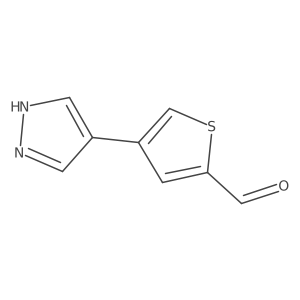 4-(1H-Pyrazol-4-YL)thiophene-2-carbaldehyde结构式