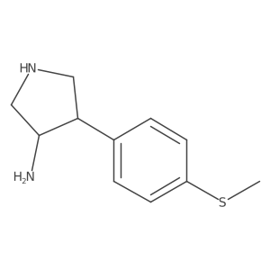 4-[4-(Methylsulfanyl)phenyl]pyrrolidin-3-amine Structure