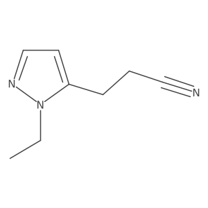 3-(1-Ethyl-1h-pyrazol-5-yl)propanenitrile结构式