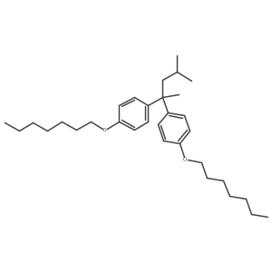 2,2-Bis(4-(heptyloxy)phenyl)-4-methylpentane Structure