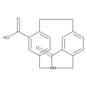 Tricyclo[8.2.2.24,7]hexadeca-4,6,10,12,13,15-hexaene-5,11-dicarboxylic acid Structure