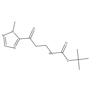 tert-butyl N-[3-(1-methyl-1H-1,2,4-triazol-5-yl)-3-oxopropyl]carbamate Structure