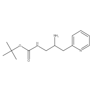 tert-butyl N-[2-amino-3-(pyridin-2-yl)propyl]carbamate Structure