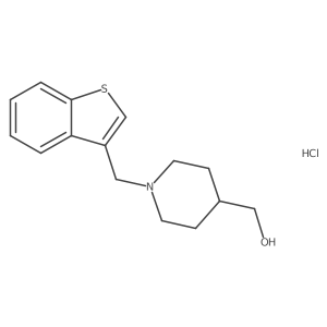 (1-(Benzo[b]thiophen-3-ylmethyl)piperidin-4-yl)methanol hydrochloride结构式