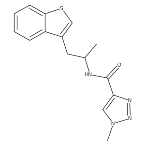 N-(1-(benzo[b]thiophen-3-yl)propan-2-yl)-1-methyl-1H-1,2,3-triazole-4-carboxamide结构式