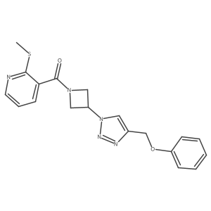 (2-(methylthio)pyridin-3-yl)(3-(4-(phenoxymethyl)-1H-1,2,3-triazol-1-yl)azetidin-1-yl)methanone Structure