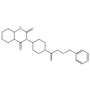 3-{1-[2-(Benzyloxy)acetyl]piperidin-4-yl}-1,2,3,4-tetrahydroquinazoline-2,4-dione结构式