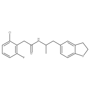 2-(2-chloro-6-fluorophenyl)-N-(1-(2,3-dihydrobenzofuran-5-yl)propan-2-yl)acetamide Structure
