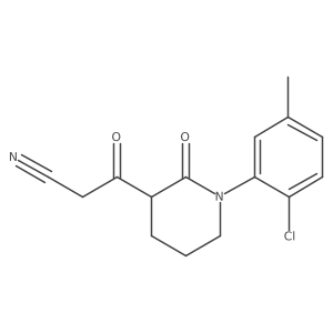 3-[1-(2-Chloro-5-methylphenyl)-2-oxopiperidin-3-yl]-3-oxopropanenitrile Structure