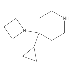 4-(Azetidin-1-yl)-4-cyclopropylpiperidine结构式