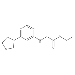 Ethyl 2-{[6-(oxolan-3-yl)pyrimidin-4-yl]amino}acetate结构式