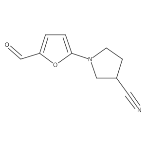 1-(5-Formylfuran-2-yl)pyrrolidine-3-carbonitrile结构式