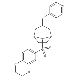 (1R,5S)-8-((2,3-dihydrobenzo[b][1,4]dioxin-6-yl)sulfonyl)-3-(pyridin-4-yloxy)-8-azabicyclo[3.2.1]octane Structure