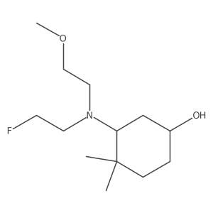 3-[(2-Fluoroethyl)(2-methoxyethyl)amino]-4,4-dimethylcyclohexan-1-ol结构式