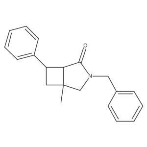 3-Benzyl-5-methyl-7-phenyl-3-azabicyclo[3.2.0]heptan-2-one结构式