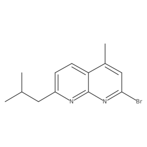 2-Bromo-4-methyl-7-(2-methylpropyl)-1,8-naphthyridine Structure