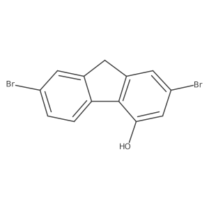 2,7-Dibromo-9H-fluoren-4-ol结构式