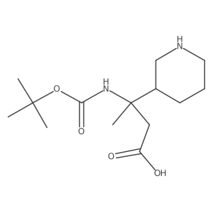 3-{[(Tert-butoxy)carbonyl]amino}-3-(piperidin-3-yl)butanoic acid Structure