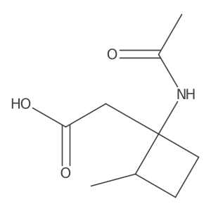2-(1-Acetamido-2-methylcyclobutyl)acetic acid Structure