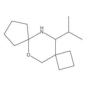 13-(Propan-2-yl)-6-oxa-12-azadispiro[3.2.4^{7}.2^{4}]tridecane结构式