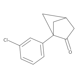 1-(3-Chlorophenyl)bicyclo[2.1.1]hexan-2-one结构式