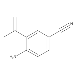 4-Amino-3-(prop-1-en-2-yl)benzonitrile结构式